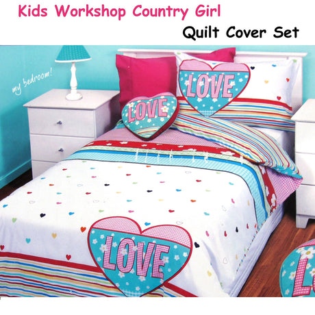 Kids Workshop Country Girl Quilt Cover Set
