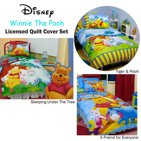 Disney Winnie The Pooh Quilt Cover Set Sleeping Under The Tree