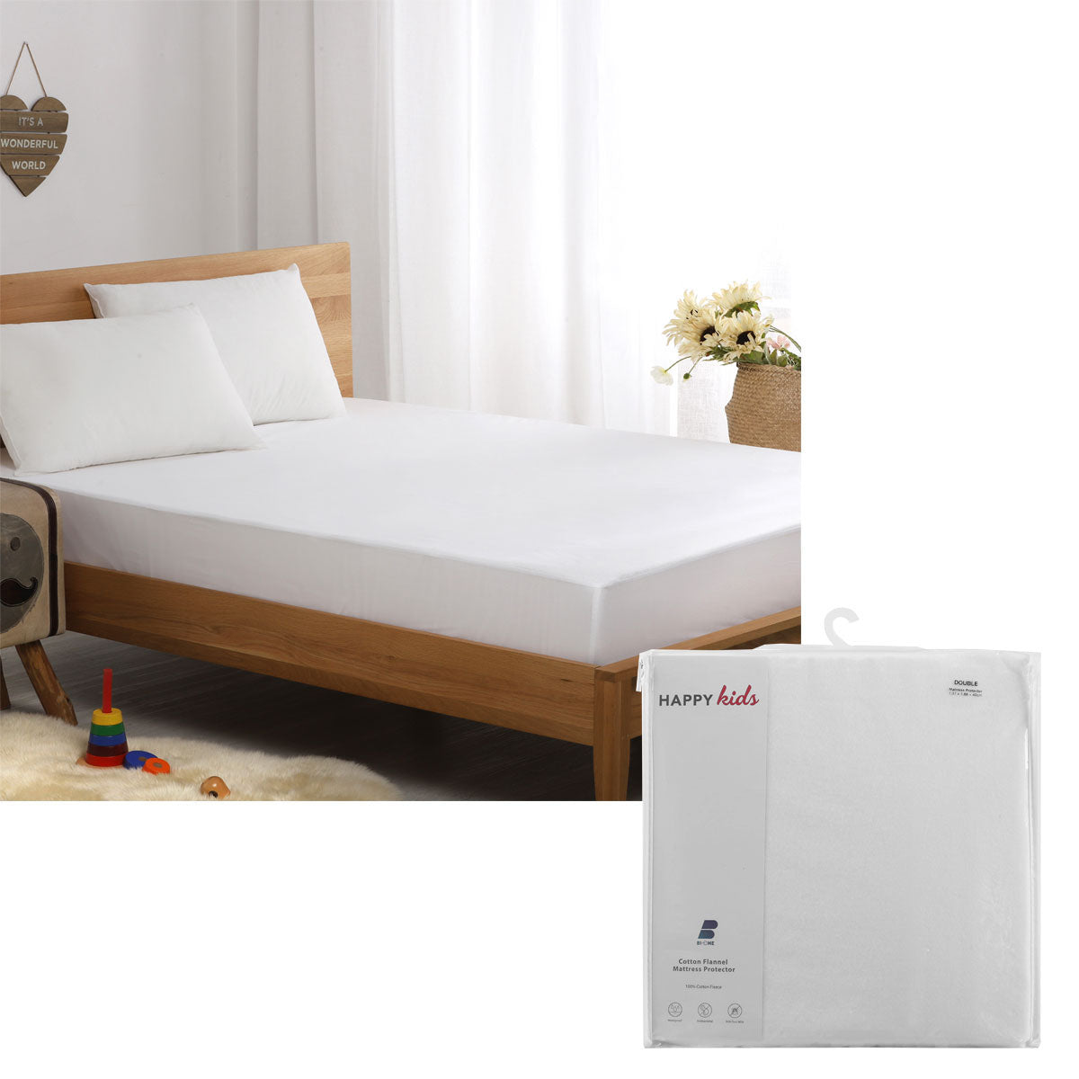 Cotton Flannel Waterproof Mattress Protector