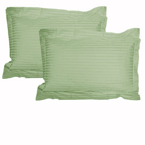 325Tc Pair Of Stripe Jumbo / Queen Pillowcases