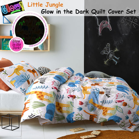 Little Jungle Glow in the Dark Quilt Cover Set