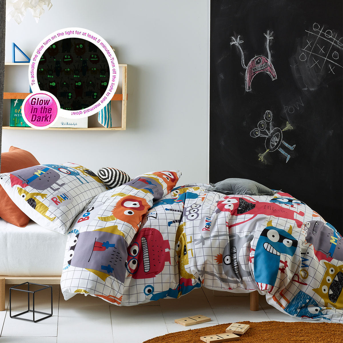 Monster Squad Glow in the Dark Quilt Cover Set