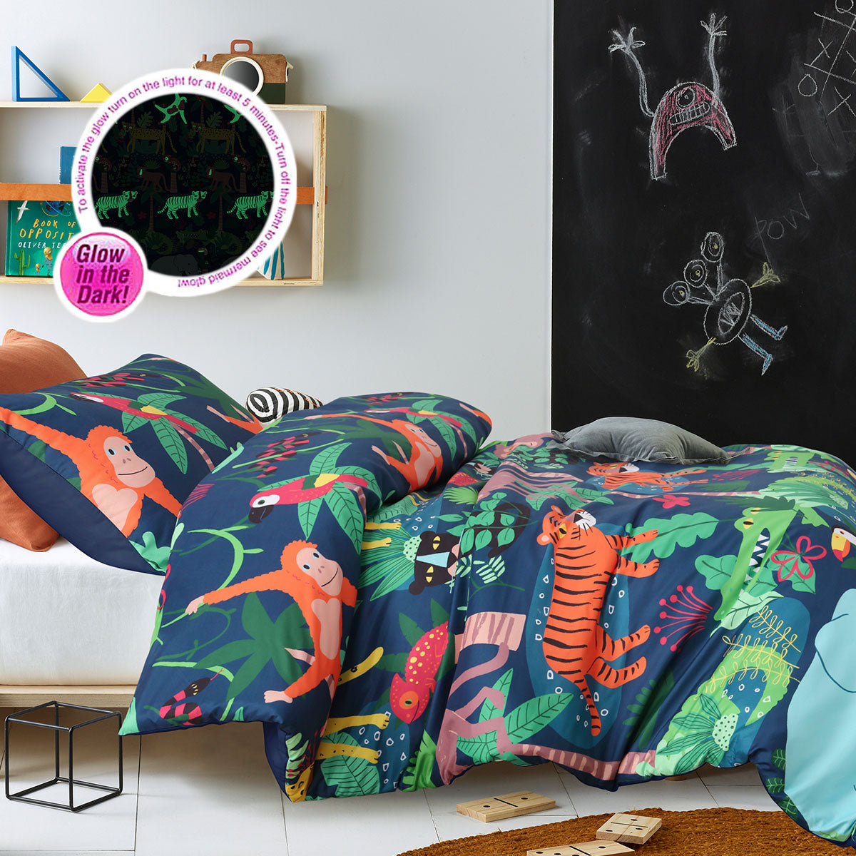 Rainforest Glow in the Dark Quilt Cover Set
