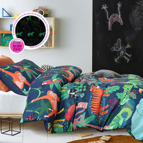 Rainforest Glow in the Dark Quilt Cover Set