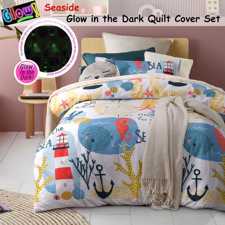 Seaside Glow in the Dark Quilt Cover Set