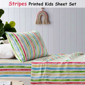 Plain Dyed and Multi Stripes Printed Microfibre Sheet Set