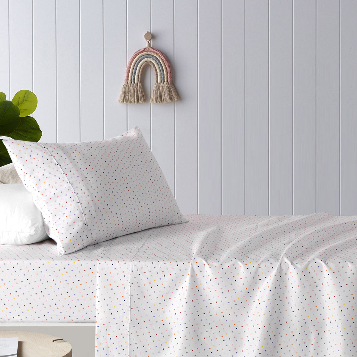 Polka Multi Printed Microfibre Sheet Set