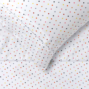 Polka Multi Printed Microfibre Sheet Set
