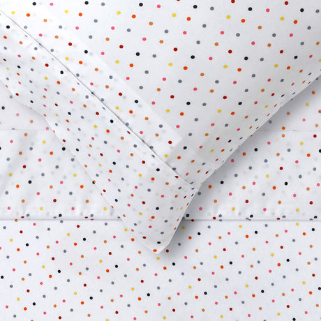 Polka Multi Printed Microfibre Sheet Set