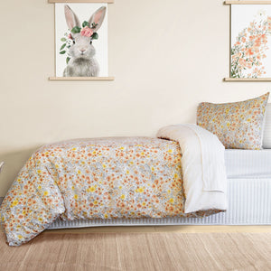Flora Brown Quilt Cover Set