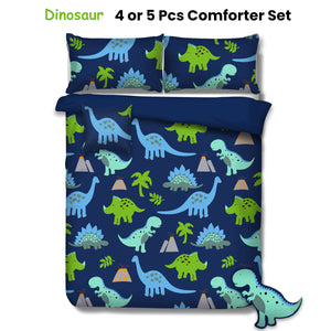 Dinosaur Kids Adventure Comforter Set 4 & 5 Pcs