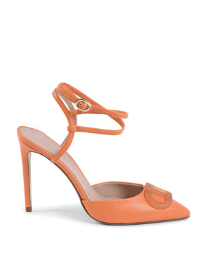 Leather Lace-Up Stiletto Pump