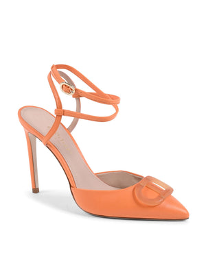 Leather Lace-Up Stiletto Pump