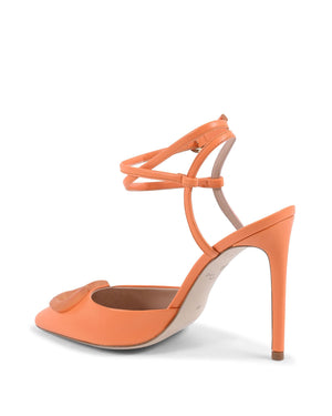 Leather Lace-Up Stiletto Pump