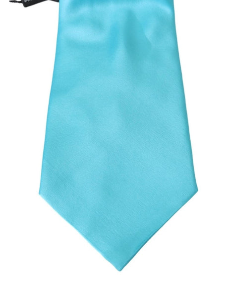 Light Blue Silk Tie - Tied Design One Size Men
