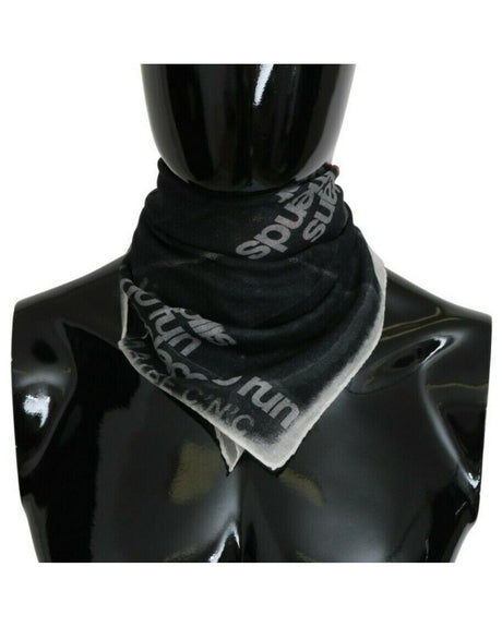 Scarf Bandana Hat - Black and White Print One Size Men