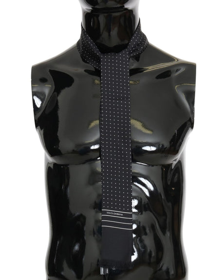 Blue Silk Mens Tie Scarf Wrap With Fringes - One Size Men
