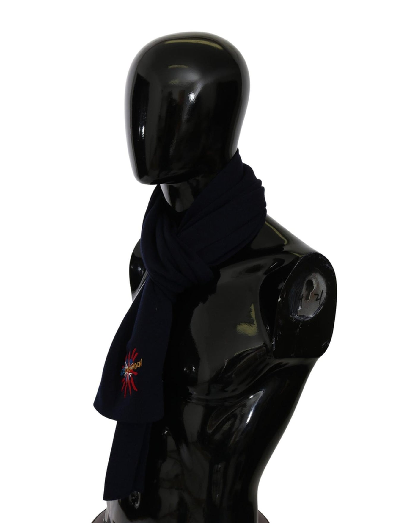 Mens Scarf with Embroidered Logo One Size Men
