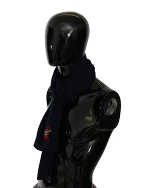 Mens Scarf with Embroidered Logo One Size Men