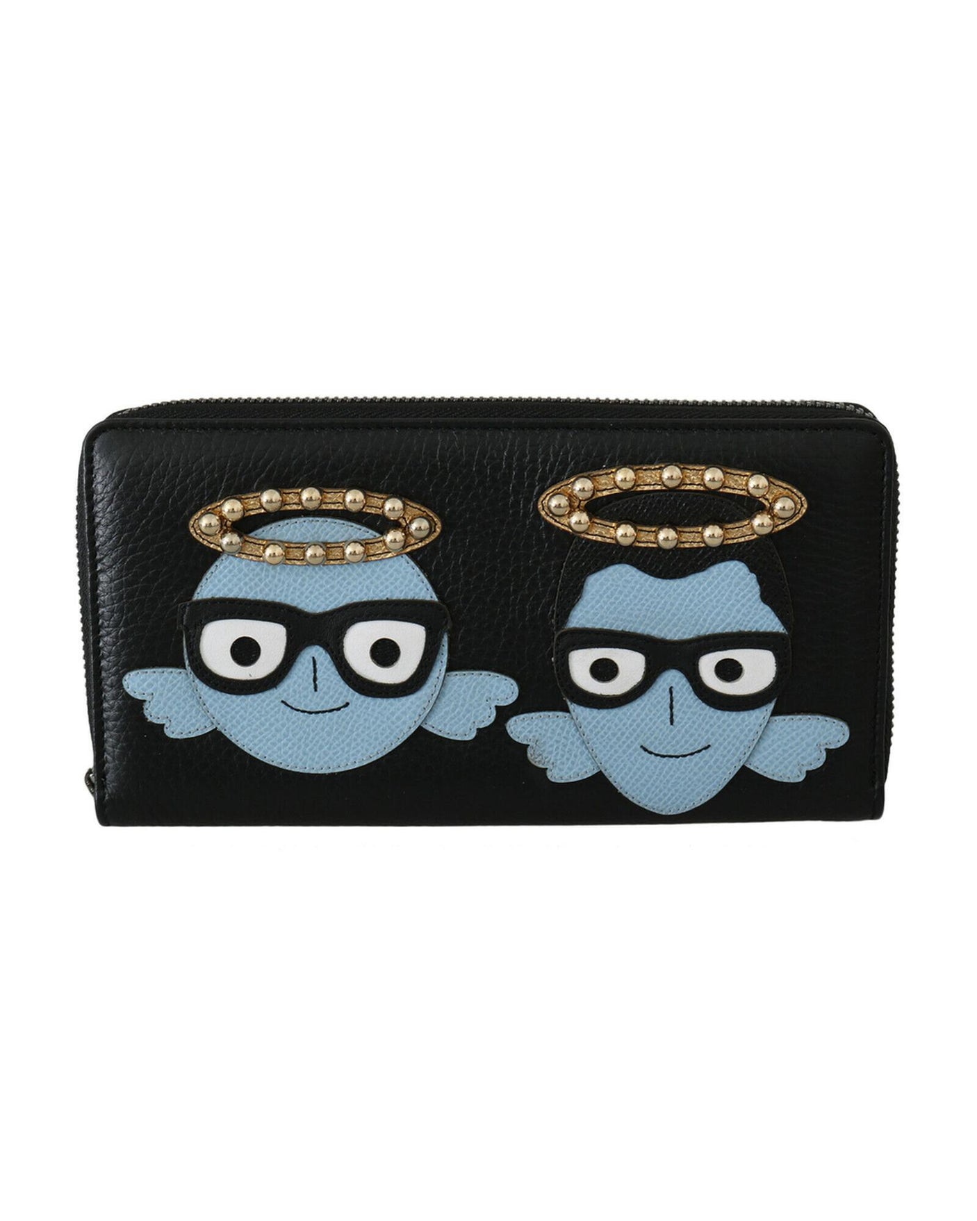 Leather Wallet with Logo Details One Size Men