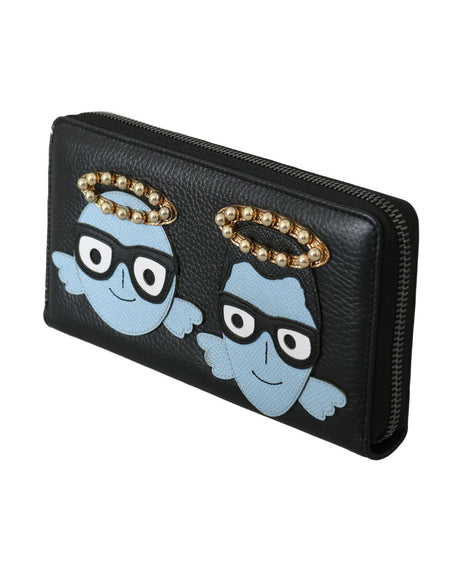 Leather Wallet with Logo Details One Size Men