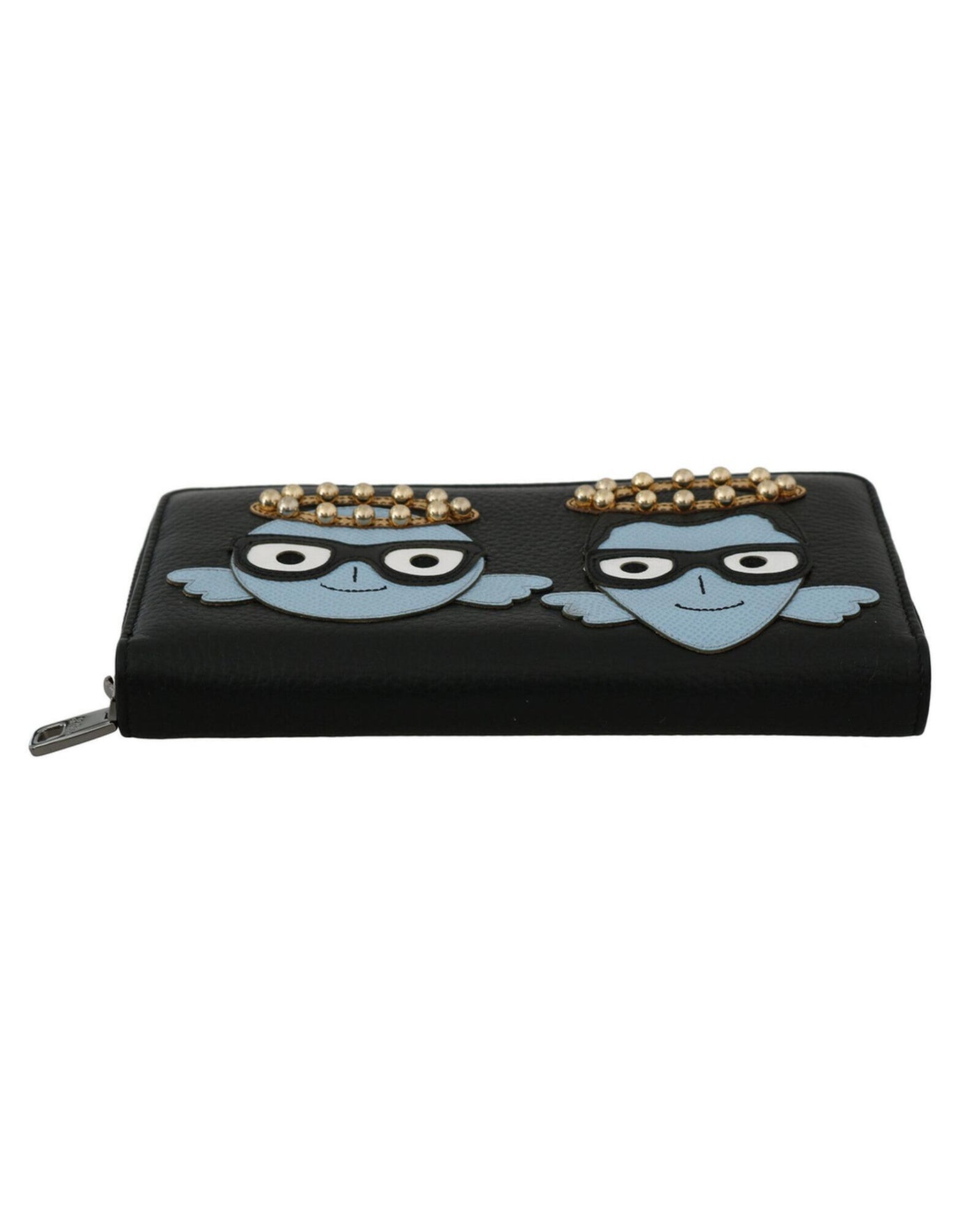 Leather Wallet with Logo Details One Size Men
