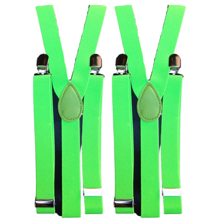 2x Mens Suspenders Braces Adjustable Strong Clip On Elastic Formal Wedding Slim