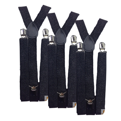 3x Mens Suspenders Braces Adjustable Strong Clip On Elastic Formal Wedding Slim