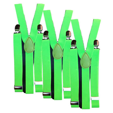 3x Mens Suspenders Braces Adjustable Strong Clip On Elastic Formal Wedding Slim
