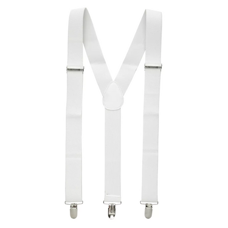 Mens Suspenders Braces Adjustable Strong Clip On Elastic Formal Wedding Slim