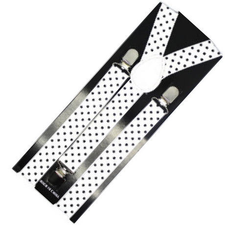 Mens Suspenders Braces Adjustable Strong Clip On Elastic Formal Wedding Slim