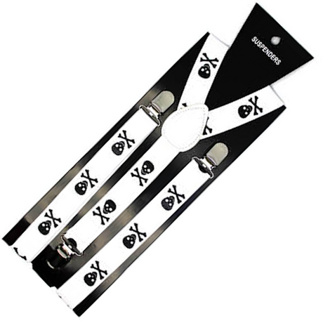 Mens Suspenders Braces Adjustable Strong Clip On Elastic Formal Wedding Slim